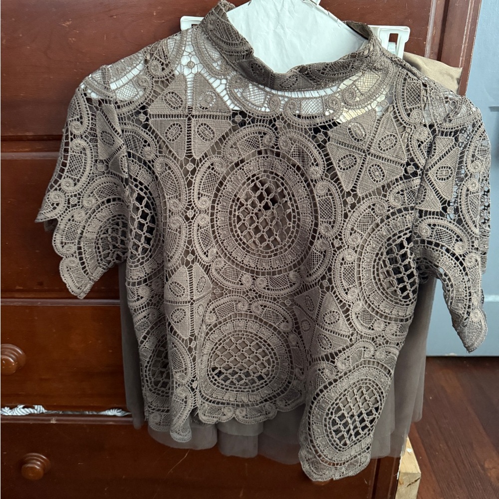 Joyfolie Mia Joy Lace . Detail Blouse and ballerina skirt